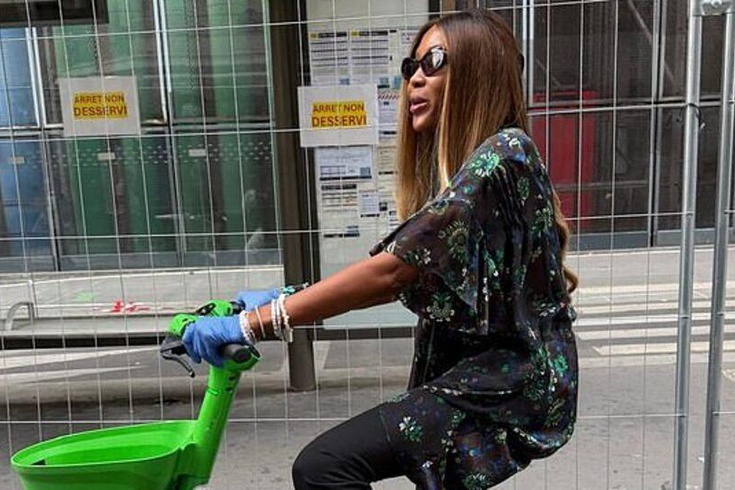 Naomi Campbell'ın temizlik takıntısı bisiklette de kendini gösterdi
