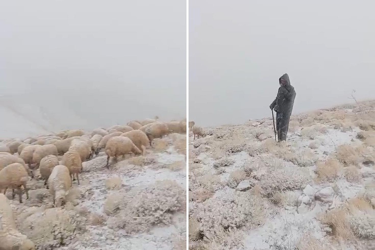 Mevsimler de şaşırdı: Tunceli'de yaylaya mevsimin ilk karı düştü