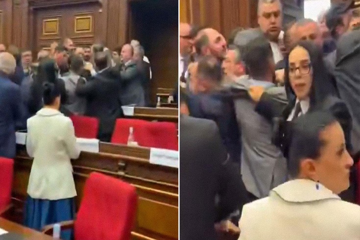 Ermenistan Meclisi’nde yumruklar havada uçuştu