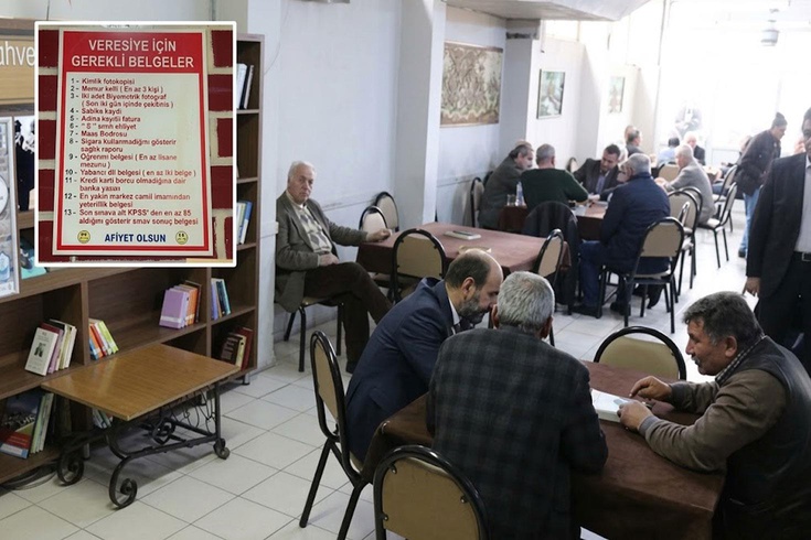 Kahvehanede veresiye için istenen 13 belge görenleri şaşkına çevirdi
