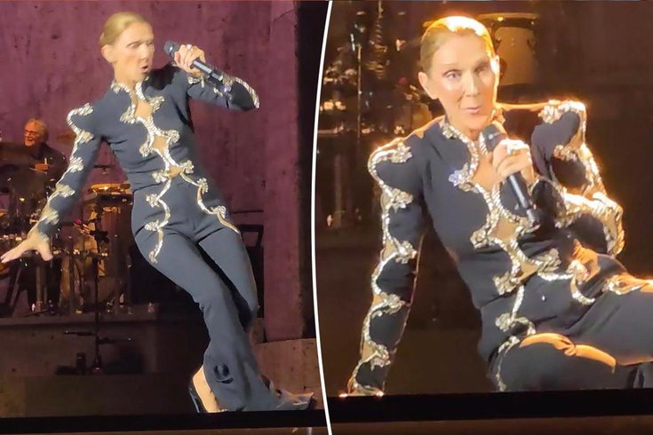Céline Dion sahnede düştü, hiçbir şey olmamış gibi konsere devam etti