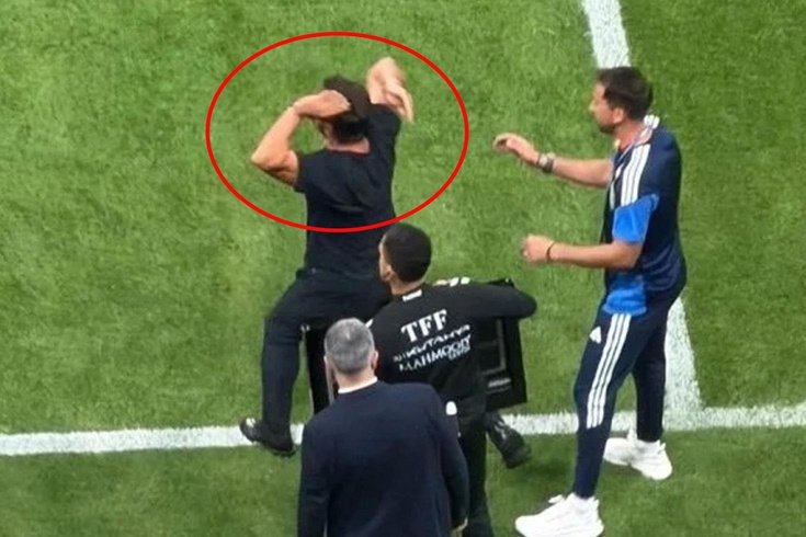 Emre Belözoğlu went crazy after Barış Alper Yılmaz's goal.