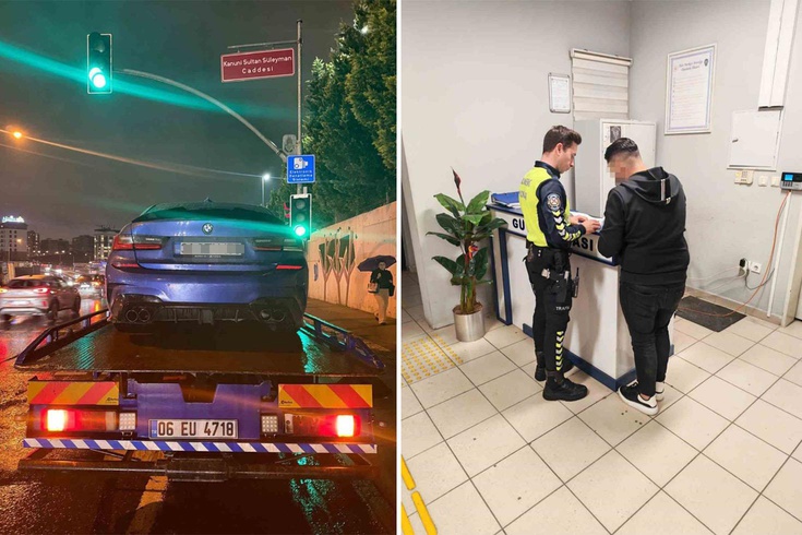 The cost of showing off at the intersection was heavy! He was fined 140,000 TL.