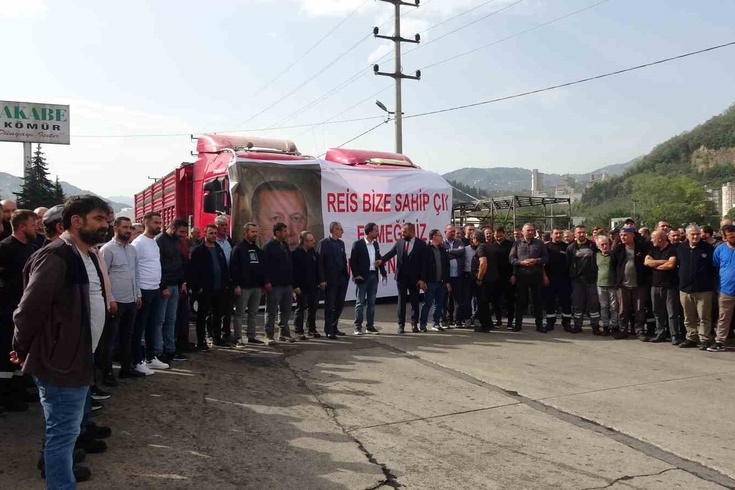 Trabzon'da kömürcülerden depolama tepkisi