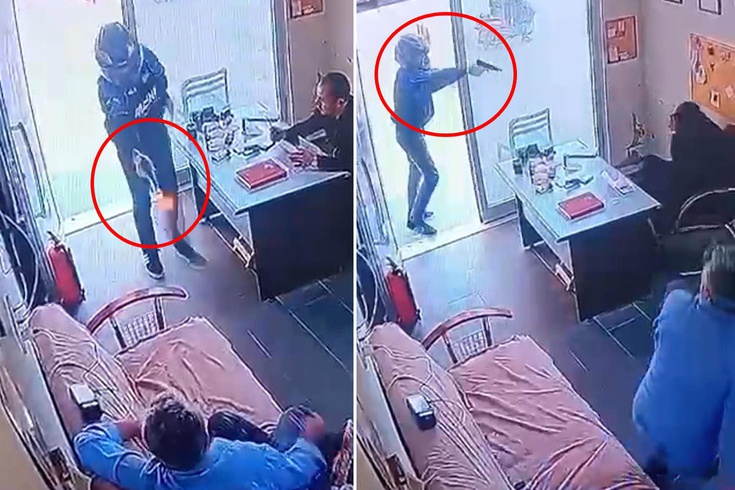 Akaryakıt istasyonuna silahlı saldırı kamerada! Soğukkanlılığı buz kestirdi