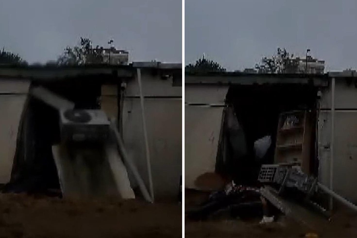 Ayazağa’da selin iş yerinde neden olduğu yıkım kamerada