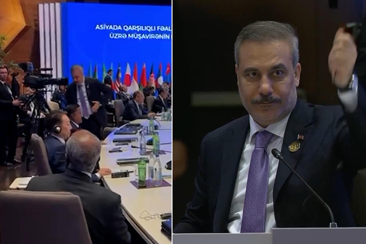 Azerbaycan'da tarihi protesto! Herzog kürsüye çıktı, Fidan dahil tüm salon çıktı