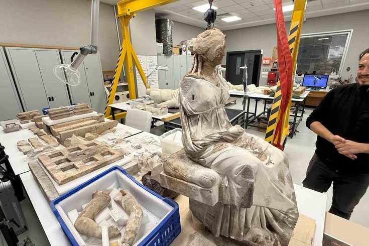 Ordu'daki 2100 yıllık Kibele heykelinin restorasyonu İstanbul'da sürüyor