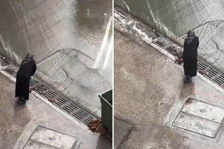 Şiddetli yağmura teslim olan kentte takdir toplayan görüntü