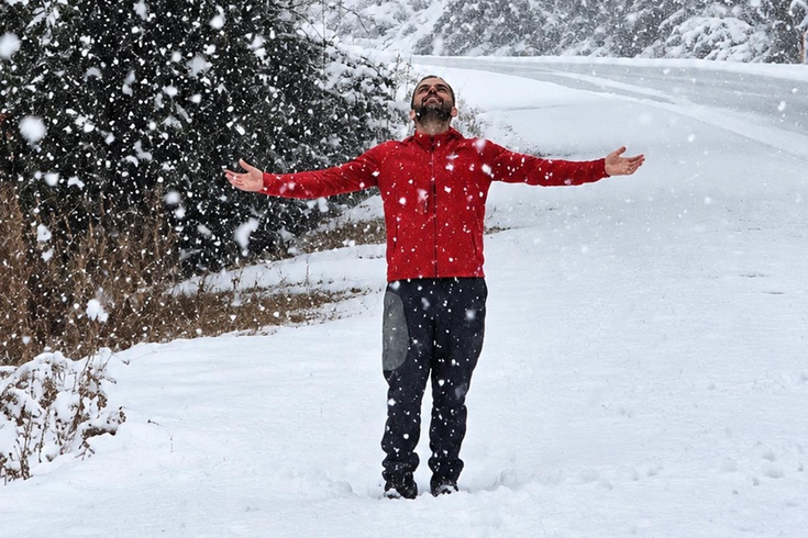 In October, thick snow fell in Bolu Kartalkaya.