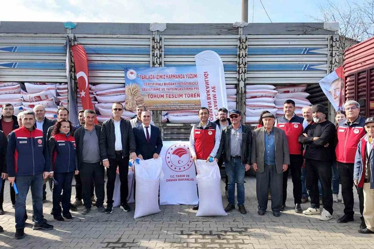 Çanakkale'de 55 üreticiye sertifikalı buğday tohumu teslim edildi
