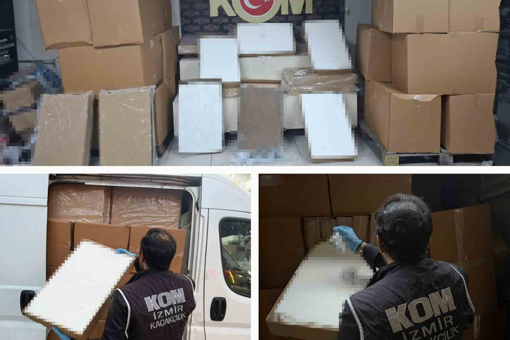 İzmir Gaziemir'de kaçak tütün operasyonu