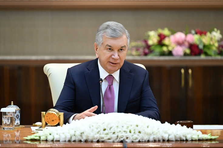 Mirziyoyev, Cengiz ve Kazancı ile enerji yatırımlarını görüştü