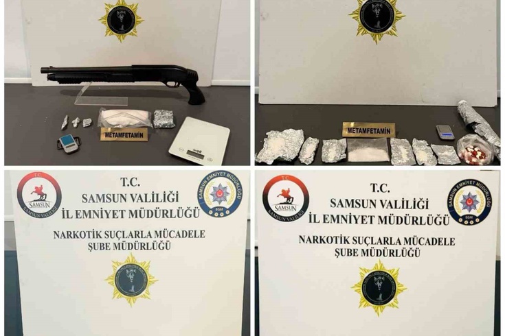 Samsun'un 4 ilçesinde uyuşturucu operasyonu: 331,5 gram metamfetamin ele geçirildi