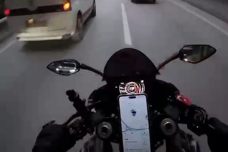 Osmangazi'de kask kamerasına yansıyan kaza