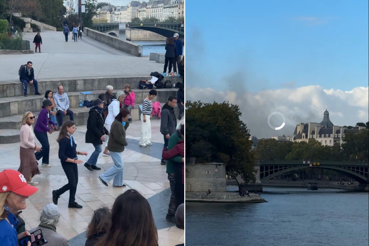Two different faces of Paris: On one side dance, on the other fire!