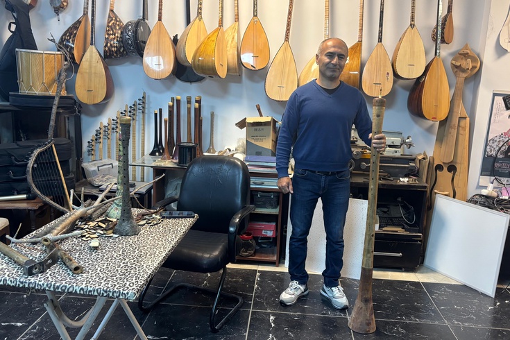 Ankara'da saz ustasından dev zurna