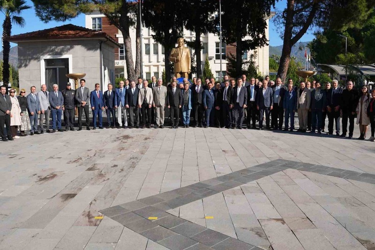 Aliağa ve Şalpazarı muhtarları tanışma toplantısı yaptı