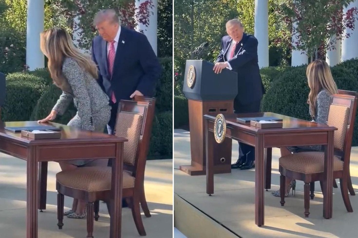 Romantic gesture from Trump to Melania in front of everyone: He showered her with praise