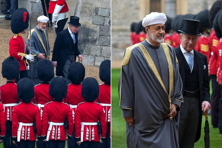 The British royal family welcomed the Sultan of Oman in a manner befitting his dignity.