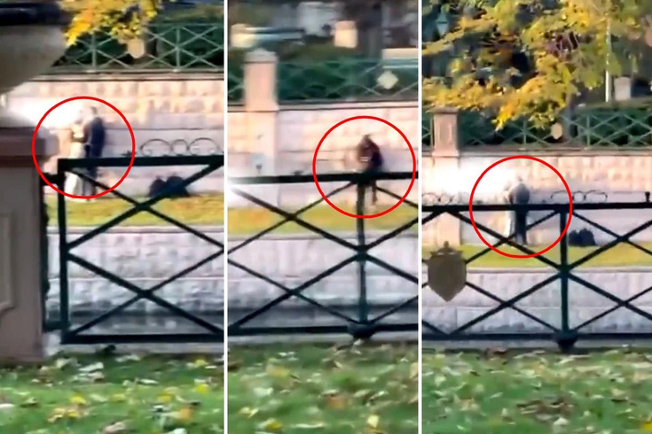 The footage is from Turkey! They turned the city's landmark into a 'make-out' area.