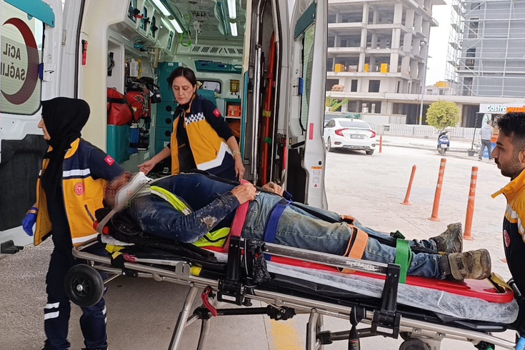 İnegöl'de İnşaatta İşçi Yaralandı