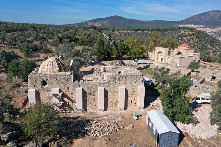 Milas'ta Beçin Kalesi'nde koruma çalışmaları