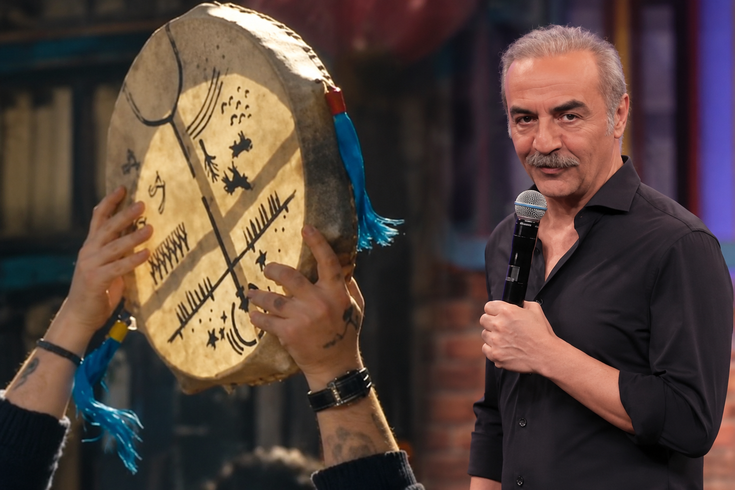 What is the shaman drum that sparked controversy in Yılmaz Erdoğan's series?