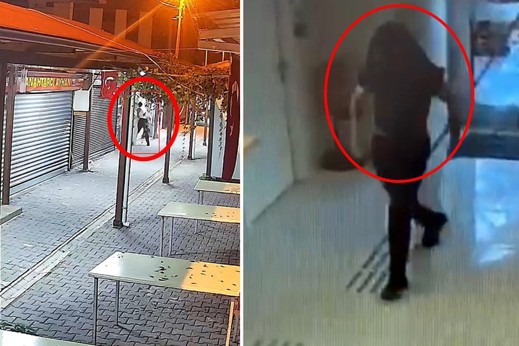 Aynı gece hem telefoncuya, hem bankaya girdi! Hırsızın o anları kamerada
