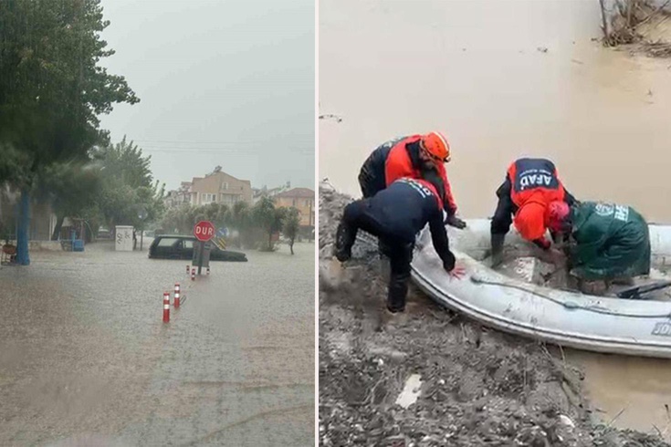 Muğla'da felaket üstüne felaket! Eve kaya düştü, yollar göle döndü