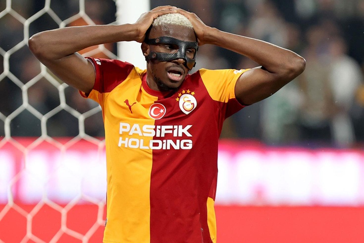 Osimhen scared with his appearance at the end of the match.