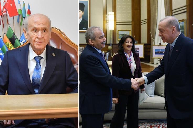 Cumhurbaşkanı Erdoğan ile DEM Parti heyeti arasındaki görüşmeye Bahçeli'den ilk yorum: Takdire şayan