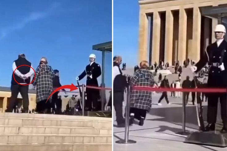 Anıtkabir'de nöbet tutan askerin görüntüsü izleyenleri ikiye böldü
