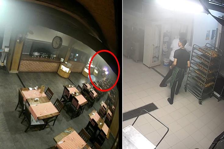 Bolu'daki otel faciasında yangının çıkış anı kamerada