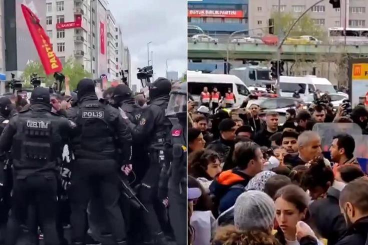 İstanbul'da 1 Mayıs gerginliği! Polis müdahale edince arbede yaşandı