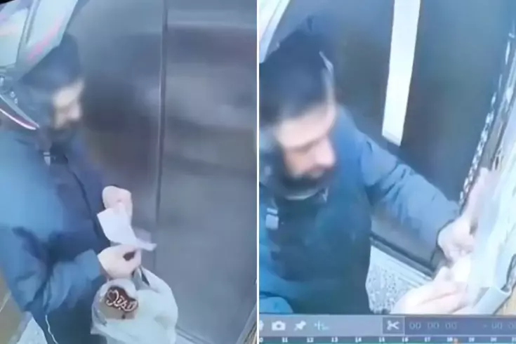 Atatürk'ün portresini tükürüp yırtan kuryenin yaptığı yanına kalmadı