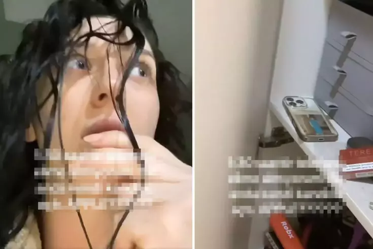 Duştan çıkan genç kadın, dolaptaki telefonundan gelen sesle şoke oldu