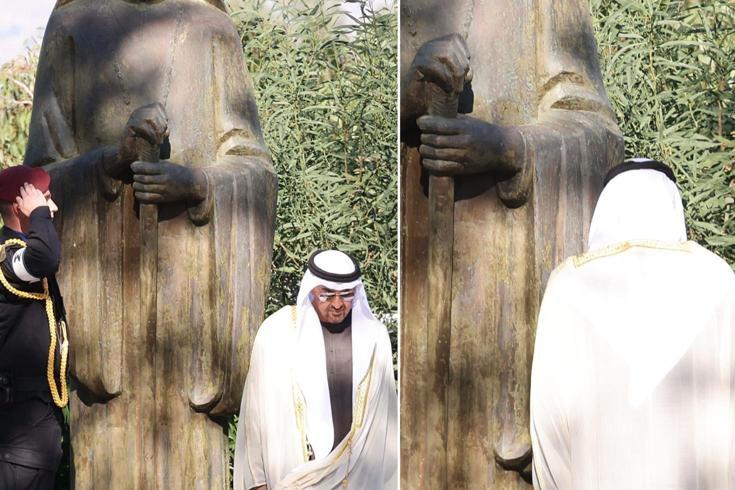 BAE Devlet Başkanı Al Nahyan, Türklerin katili 3. Makarios'un anıtına çelenk bıraktı