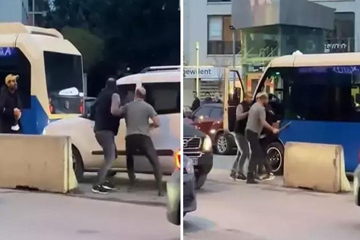 Eline aldığı sopayla trafikte dehşet saçtı