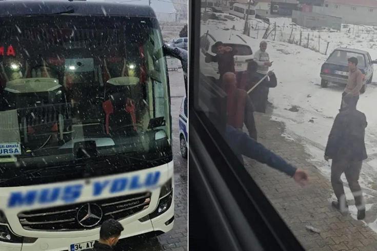 Muş'tan Bursa'ya giden otobüs Elazığ'da saldırıya uğradı