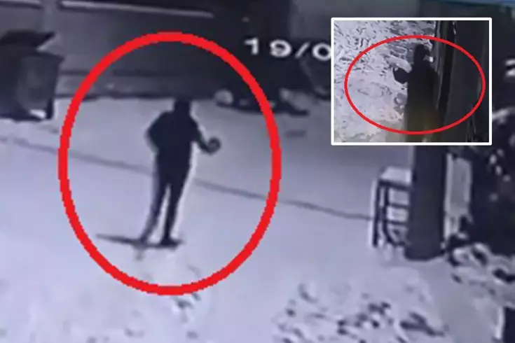 Mahalleye inen kurtları elindeki çaydanlıkla kovaladı