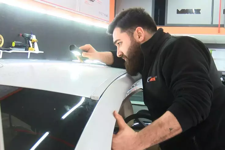 Araç sahibi ekspertizde gerçeği öğrenince fenalaştı