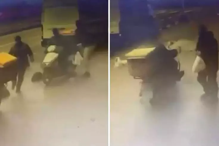 Polis kaçan şüpheliyi kuryenin motosikletine binerek yakaladı