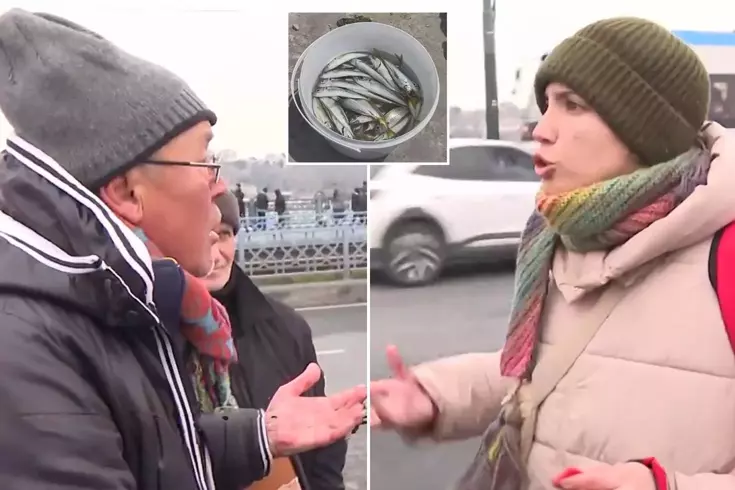 Vegan kadın Galata'yı karıştırdı! Yaşlı adamın tuttuğu balıklara yaptığına bakın