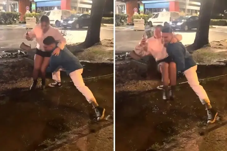 Görüntü Ankara'dan! Kız arkadaşına centilmenlik yapmak isterken hiç beklemediği bir şey oldu