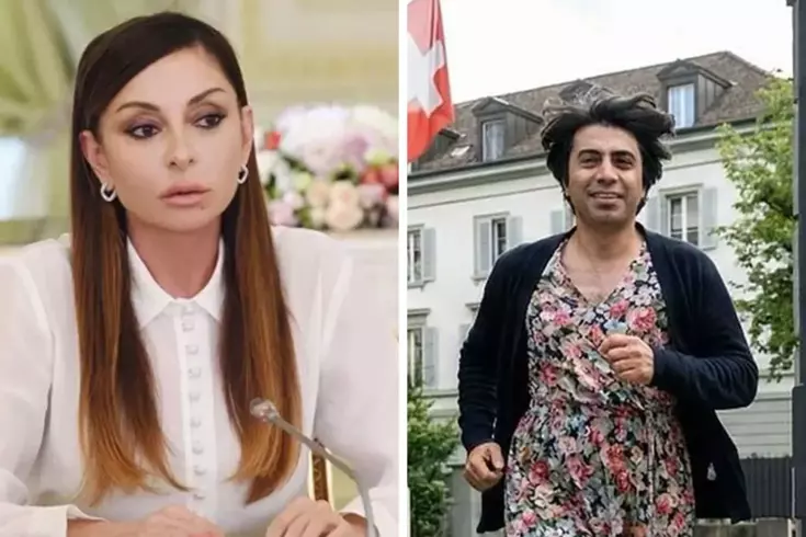 Mihriban Aliyeva'dan muhalif gazeteciye ders niteliğinde cevap! Sen değil miydin kadın kıyafeti giyen?