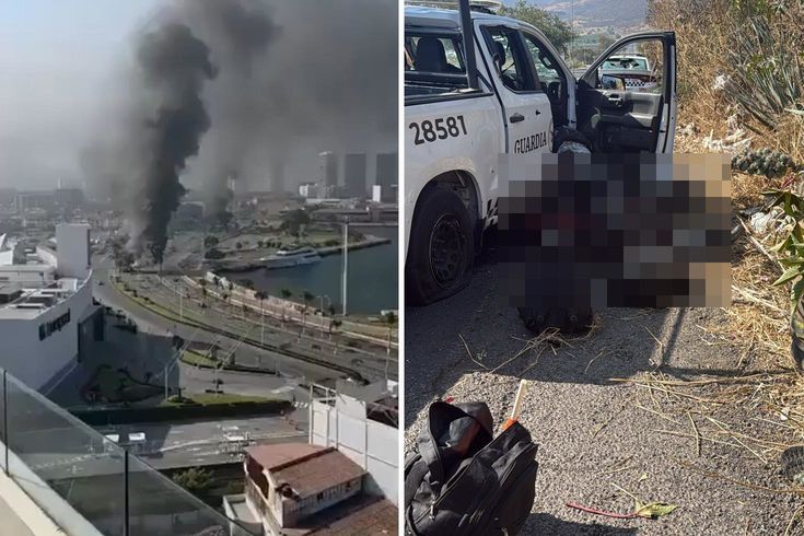 İşte Meksika'dan görüntüler! Polisleri öldürüp yol kenarına attılar