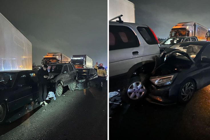 Sakarya'da Anadolu Otoyolu'nda 16 araçlık zincirleme kaza: 14 yaralı