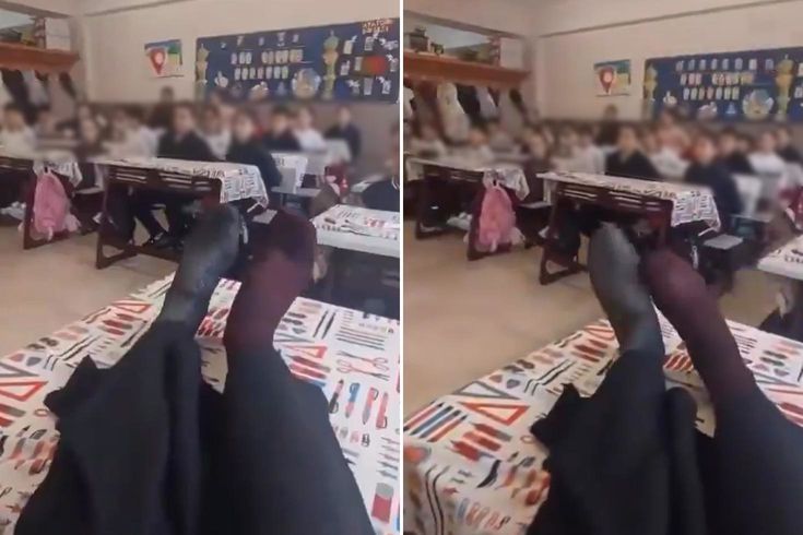 Sınıfta çekilen görüntüye tepki yağıyor