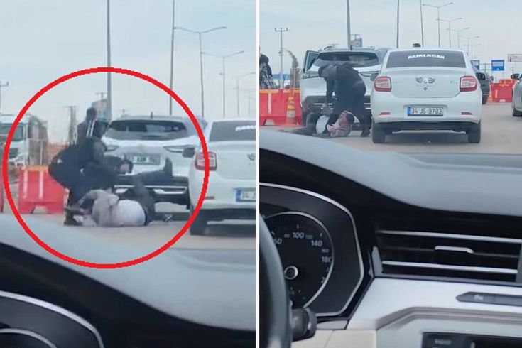 Diyarbakır'da trafikte yol verme kavgası kamerada